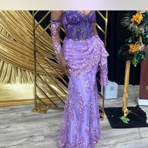 Elegant Purple Evening Gown